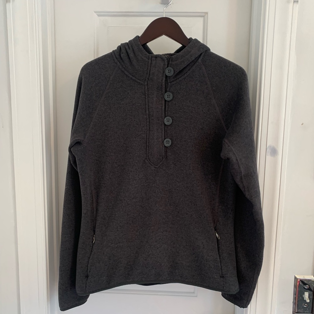 The North Face 4 Button 1/4 Zip Hooded Pullover